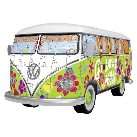 Puzzle Ravensburger Furgoneta Volkswagen Hippie Style 3D 162 P.