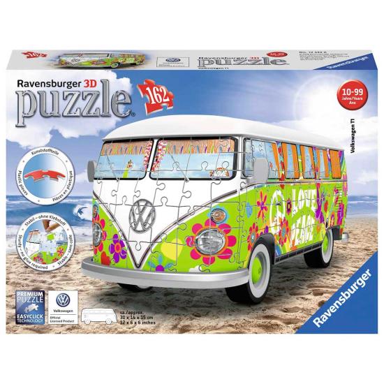 Puzzle Ravensburger Furgoneta Volkswagen Hippie Style 3D 162 P.