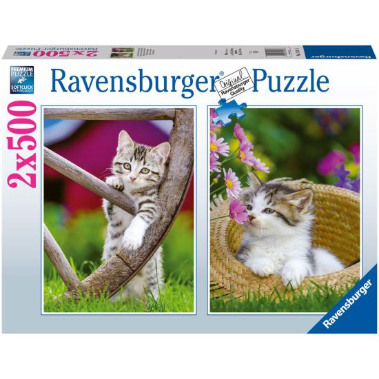 Puzzle Ravensburger Gatitos en el Campo de 2x500 piezas