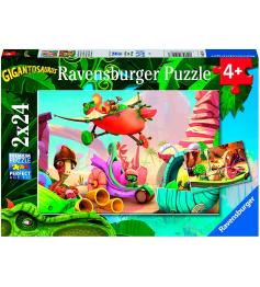 Puzzle Ravensburger Gigantosaurus de 2x24 Piezas