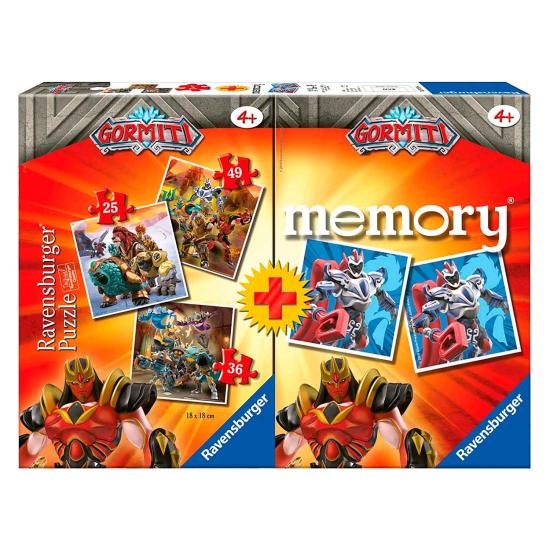 Puzzle Ravensburger Gormiti 25+36+49 + Memory Puzzle Ravensburger Gormiti 25+36+49 + Memory