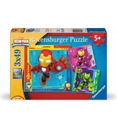 Puzzle Ravensburger Iron Man Awesome Friends de 3x49 Piezas