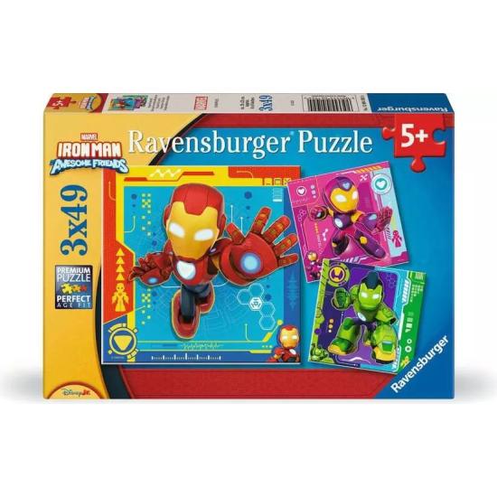 Puzzle Ravensburger Iron Man Awesome Friends de 3x49 Piezas