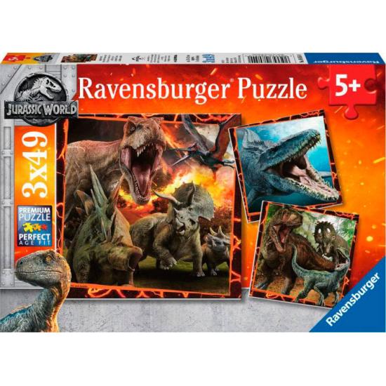 Puzzle Ravensburger Jurassic World, de 3x49 Piezas
