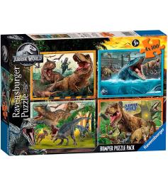 Puzzle Ravensburger Jurassic World de 4 x 100 Piezas