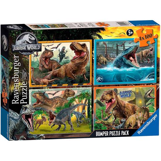 Puzzle Ravensburger Jurassic World de 4 x 100 Piezas