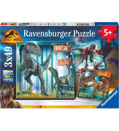Puzzle Ravensburger Jurassic World Dominion de 3x49 Piezas