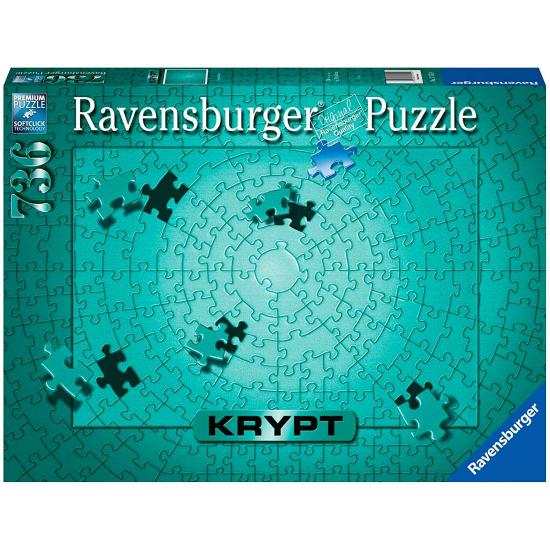 Puzzle Ravensburger Krypt Verde, Menta Metalizada de 736 Piezas Puzzle Ravensburger Krypt Verde, Menta Metalizada de 736 Piezas