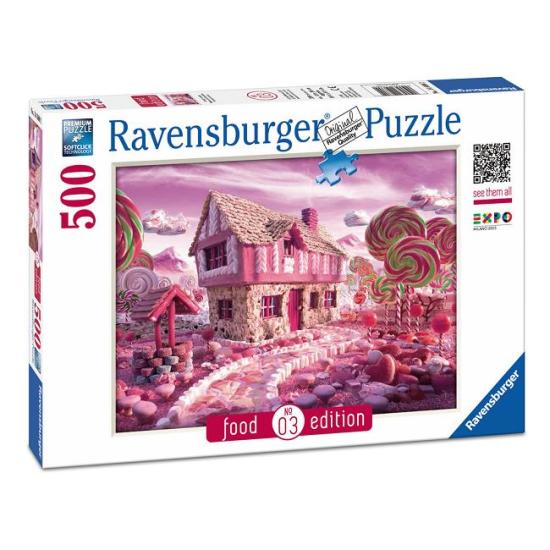 Puzzle Ravensburger La Casita de Golosinas, Food Edition de 500