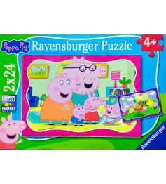 Puzzle Ravensburger La Hermana de Peppa Pig de 2x24 Piezas