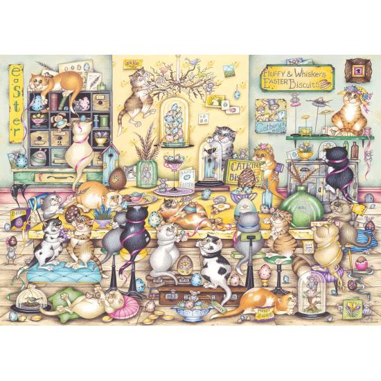 Puzzle Ravensburger La Pascual de los Gatos Locos de 1000 Piezas