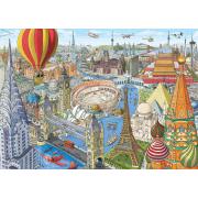 Puzzle Ravensburger La Vuelta al Mundo en 80 Días de 1000 Pieza