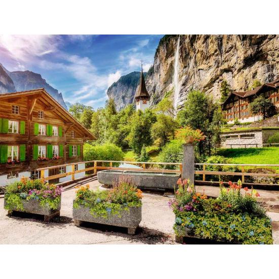 Puzzle Ravensburger Lauterbrunnen, Suiza de 500 Pzs XXL
