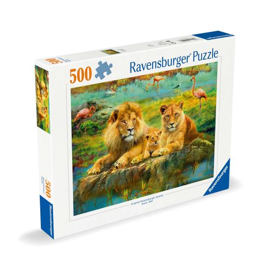 Puzzle Ravensburger Leones en la Sabana de 500 Piezas