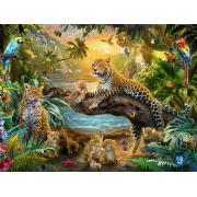 Puzzle Ravensburger Leopardos en la Selva de 1500 Piezas