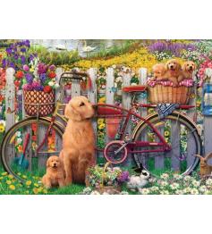 Puzzle Ravensburger Lindos Perros En El Jardín de 500 Piezas