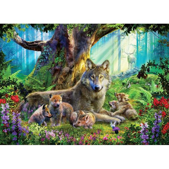 Puzzle Ravensburger Lobos en el Bosque 1000 Piezas