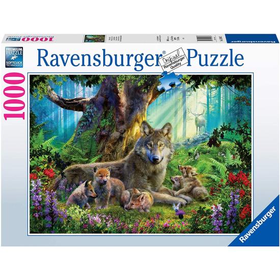 Puzzle Ravensburger Lobos en el Bosque 1000 Piezas