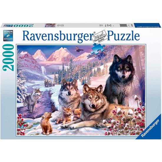 Puzzle Ravensburger Lobos en la Nieve de 2000 Piezas