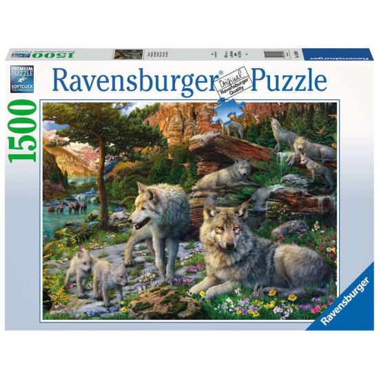 Puzzle Ravensburger Lobos en Primavera de 1500 Piezas Puzzle Ravensburger Lobos en Primavera de 1500 Piezas