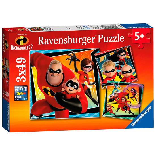 Puzzle Ravensburger Los Increíbles 2, de 3x49 Piezas Puzzle Ravensburger Los Increíbles 2, de 3x49 Piezas