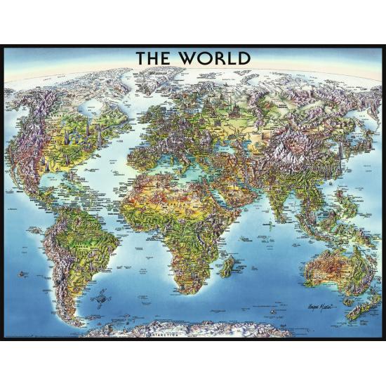 Puzzle Ravensburger Mapa del Mundo Ilustrado de 2000 Piezas