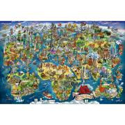 Puzzle Ravensburger Mapa Del Mundo Ilustrado de 5000 Piezas