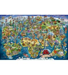 Puzzle Ravensburger Mapa Del Mundo Ilustrado de 5000 Piezas