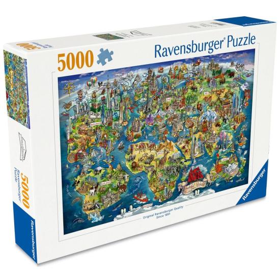 Puzzle Ravensburger Mapa Del Mundo Ilustrado de 5000 Piezas