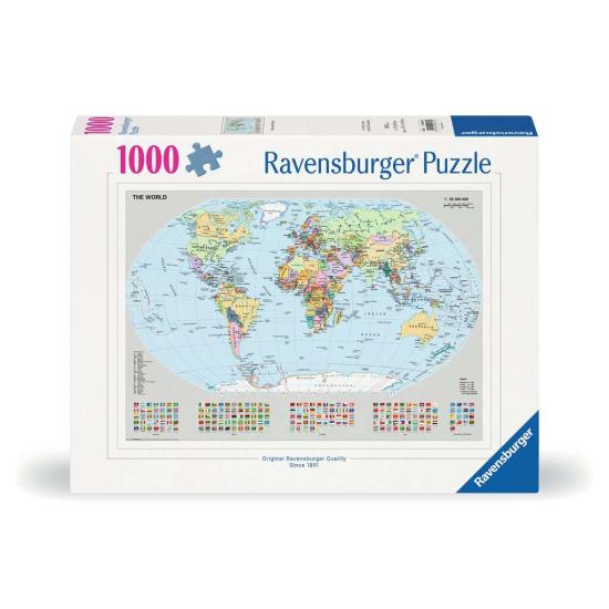 Puzzle Ravensburger Mapamundi Político de 1000 Piezas