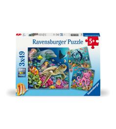 Puzzle Ravensburger Maravillas Submarinas de 3x49 Piezas