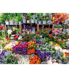 Puzzle Ravensburger Mercado De Flores, Francia de 500 Piezas