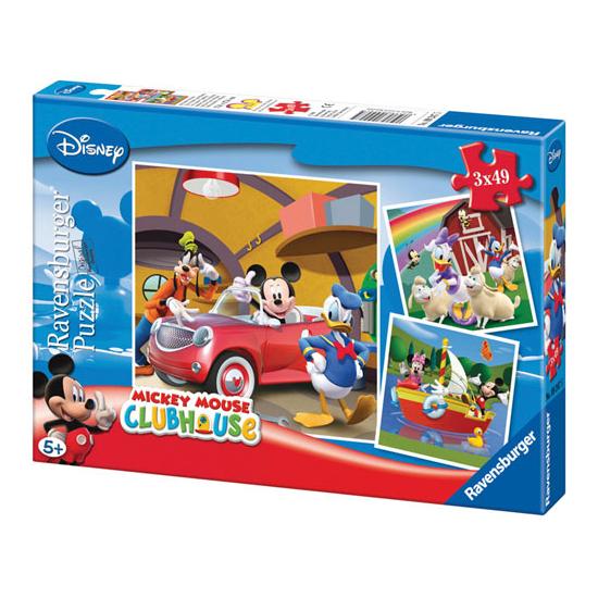 Puzzle Ravensburger Mickey Clubhouse 3 x 49 Piezas