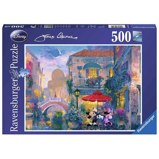 Puzzle Ravensburger Mickey y Minnie en Venecia de 500 Piezas