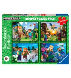 Puzzle Ravensburger Minecraft de 4 x 100 Piezas