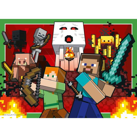 Puzzle Ravensburger Minecraft de 4 x 100 Piezas