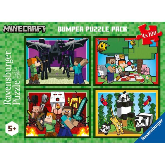 Puzzle Ravensburger Minecraft de 4 x 100 Piezas