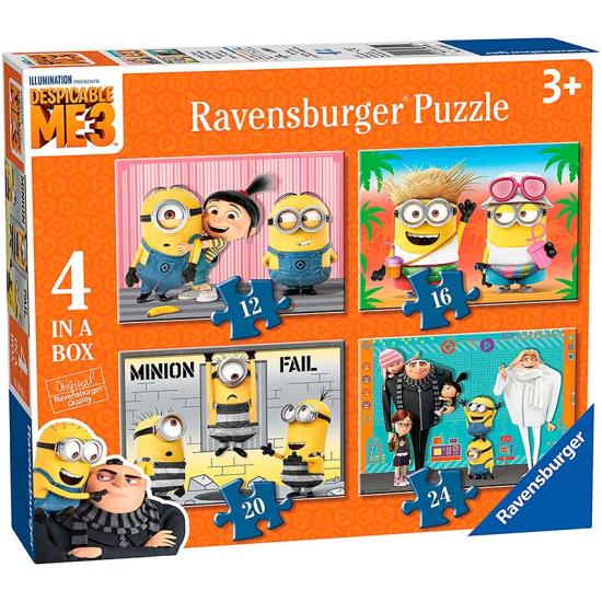 Puzzle Ravensburger Minions 3 Progresivo de 12+16+20+24 Piezas Puzzle Ravensburger Minions 3 Progresivo de 12+16+20+24 Piezas