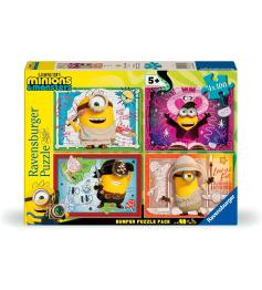 Puzzle Ravensburger Minions III de 4 x 100 Piezas