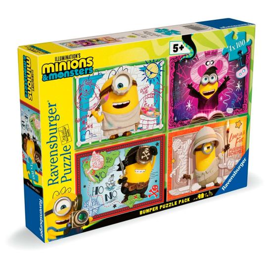 Puzzle Ravensburger Minions III de 4 x 100 Piezas