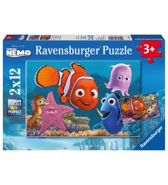 Puzzle Ravensburger Nemo, Pequeño Fugitivo de 2x12 Piezas