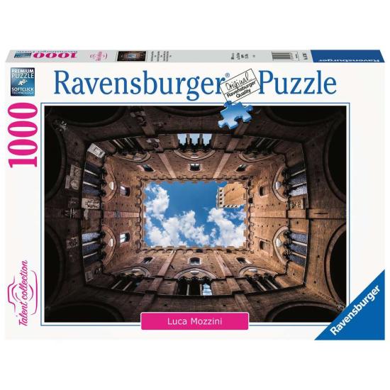 Puzzle Ravensburger Palacio Cortile del Podestá, Siena de 1000