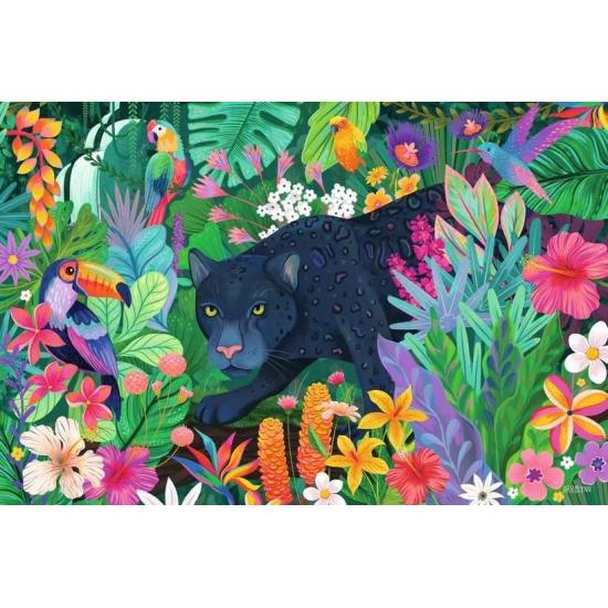 Puzzle Ravensburger Pantera En La Jungla De Flores de 3000 Pieza