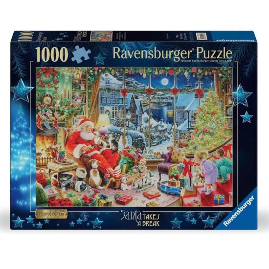 Puzzle Ravensburger Papá Noel Se Toma Un Descanso de 1000 Piezas