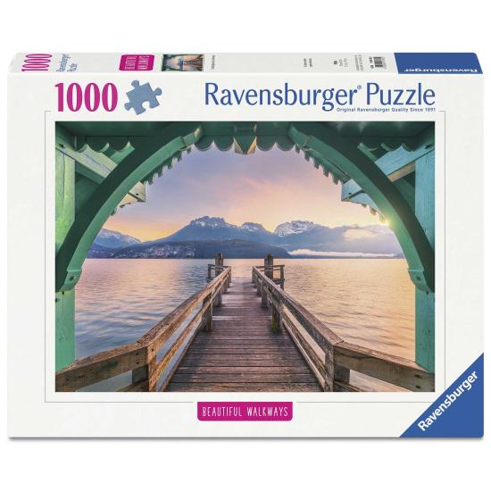 Puzzle Ravensburger Pasarela En El Lago De Annecy 1000 P