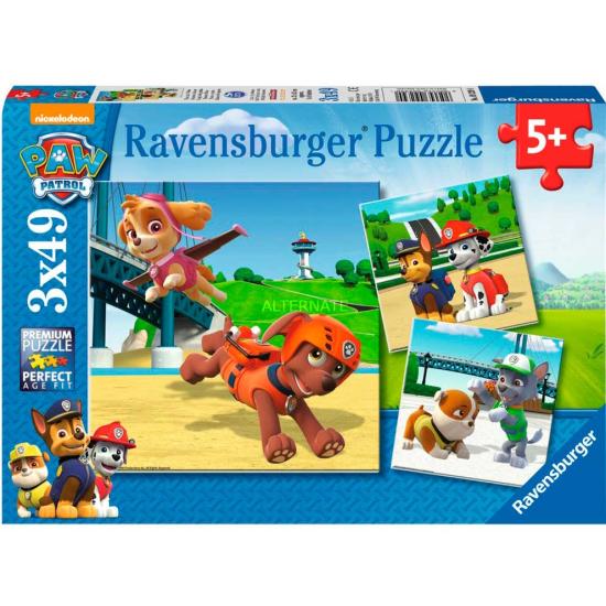 Puzzle Ravensburger Patrulla Canina, de 3x49 Piezas