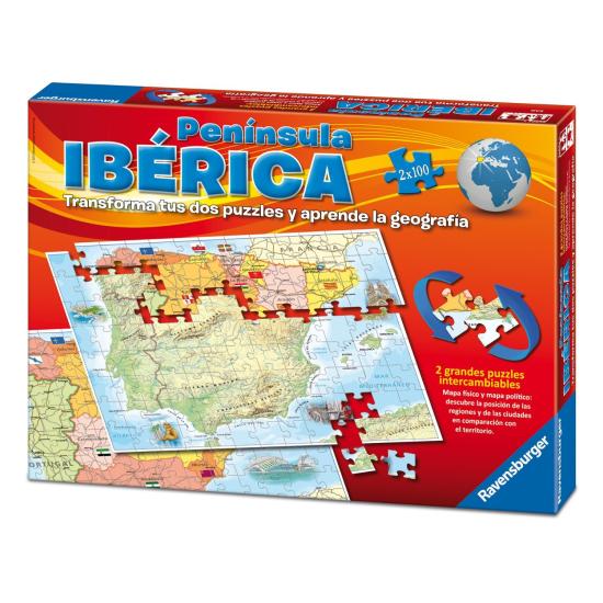 Puzzle Ravensburger Penísula Ibérica 2 x 100 Piezas