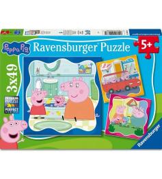 Puzzle Ravensburger Peppa Pig de 3x49 Piezas