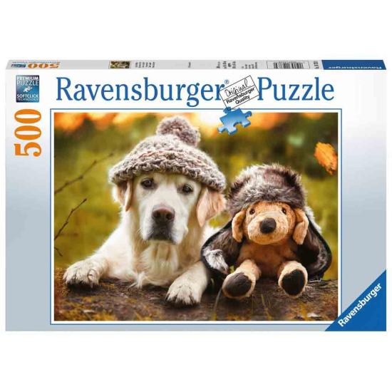 Puzzle Ravensburger Perro con Gorro de 500 Piezas