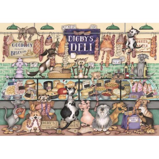 Puzzle Ravensburger Perros Elegantes Charcutería de Digby 1000P